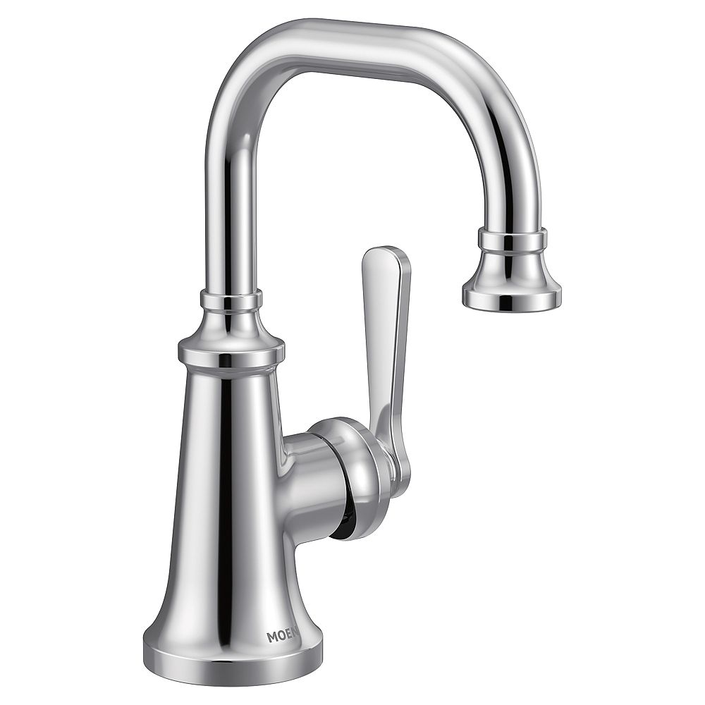 Moen Colinet Single Handle Single Hole Traditional Bathroom Sink Faucet In Chrome The Home Depot Canada