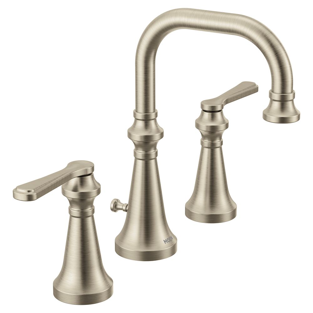 MOEN Widespread HighArc Bathroom Faucet, Lever Handle In