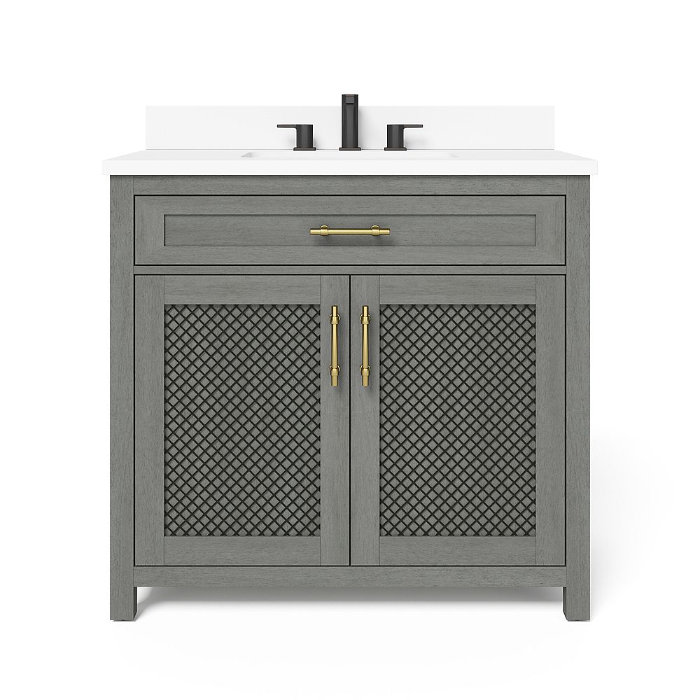 Home Decorators Collection Erinton 36 Inch W X 20 D Center Rectangle Basin Vanity Top The Depot Canada Home Decorators Collection Erinton 36, 36 By 20 Vanity Top