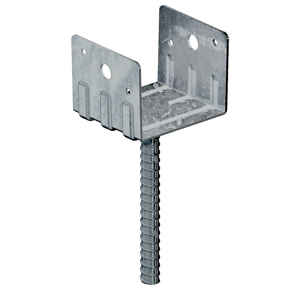 Peak Products 4inch x 4inch HeavyGauge Galvanized Steel Post Holder The Home Depot Canada