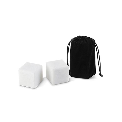 Extra Large Marble Whiskey Chilling Stones, Set of 2, White