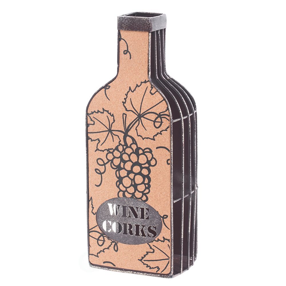 Vintiquewise Vintage Metal Bottle Shaped Wine Cork Holder The Home