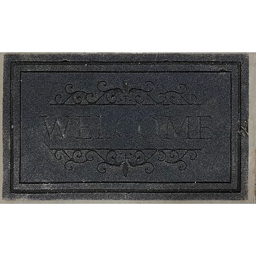 Heavy Rubber Door Mat (18 X 30) (Welcome - Black)