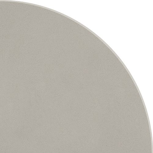 8.9-inch Polished Engineered Stone Round Corner Shelf Warm Grey