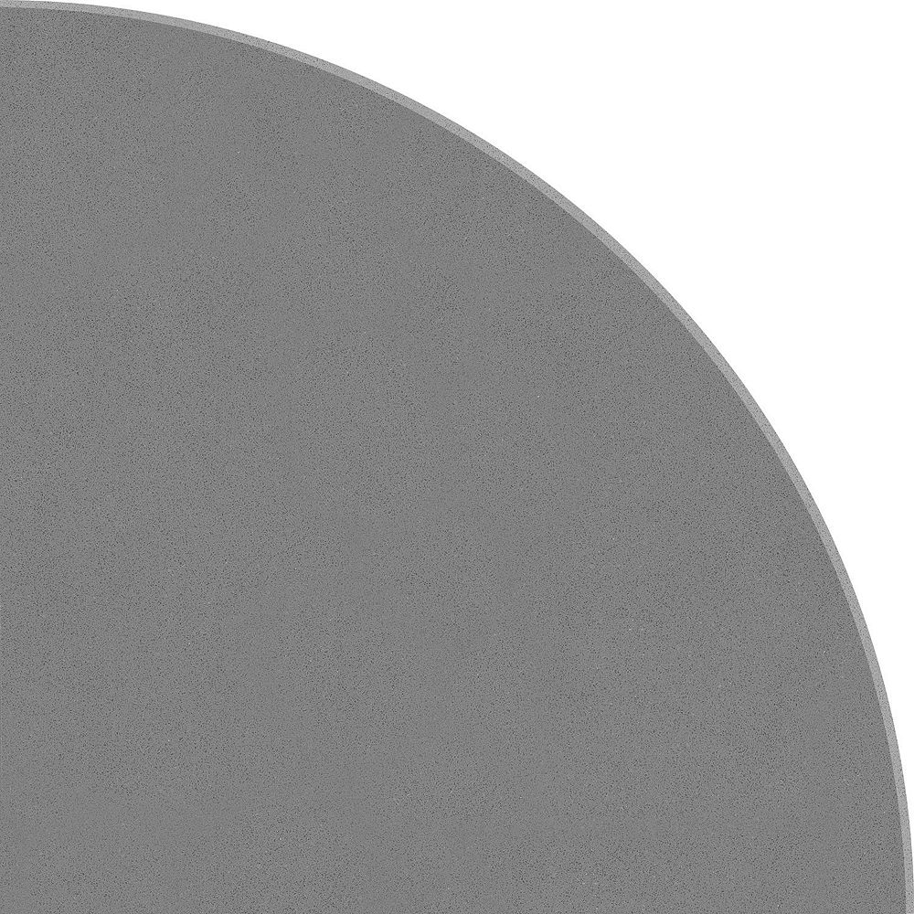 Enigma 8.9inch Polished Engineered Stone Round Corner Shelf Dark Grey