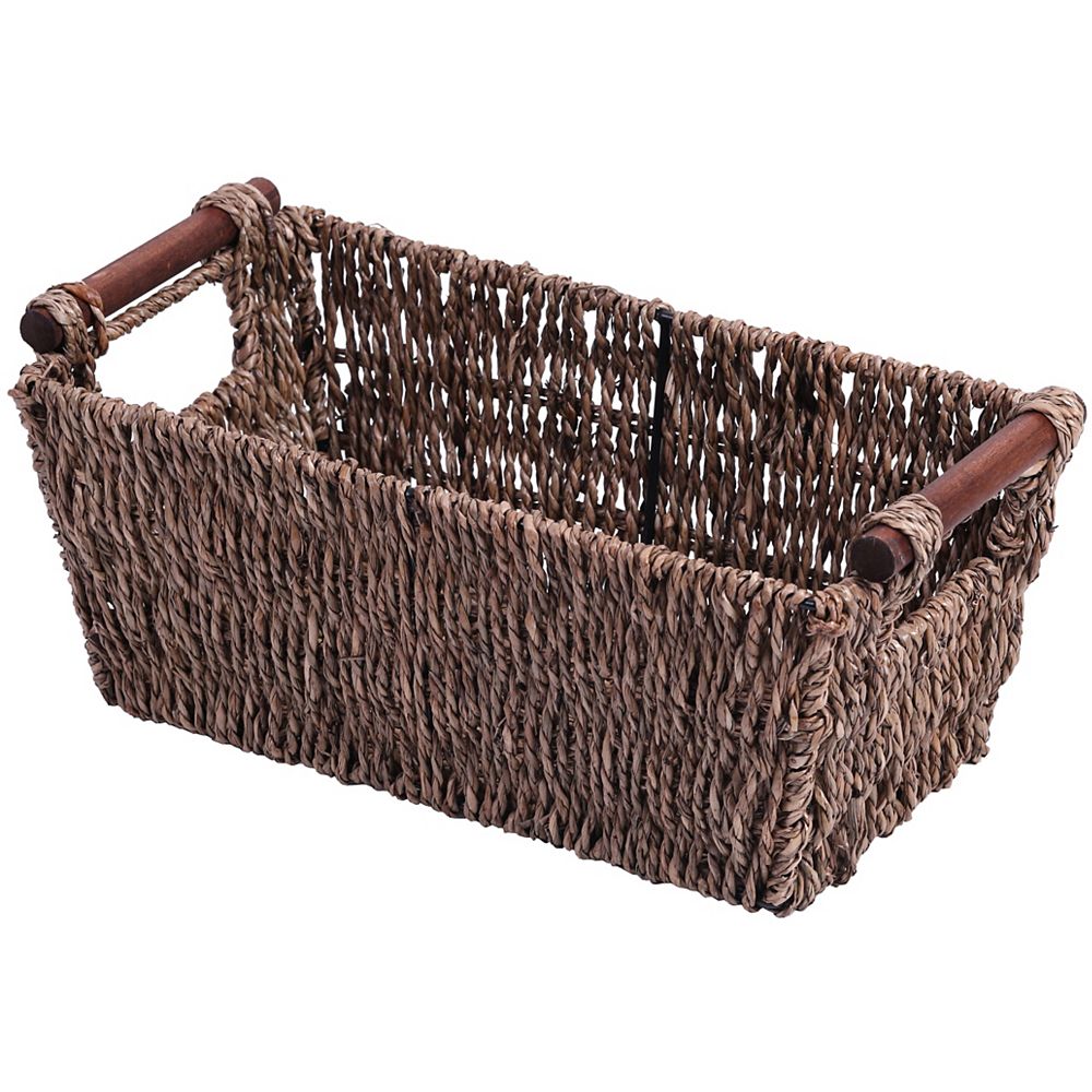 Vintiquewise Seagrass CounterTop Basket Great for Folded Paper Towel