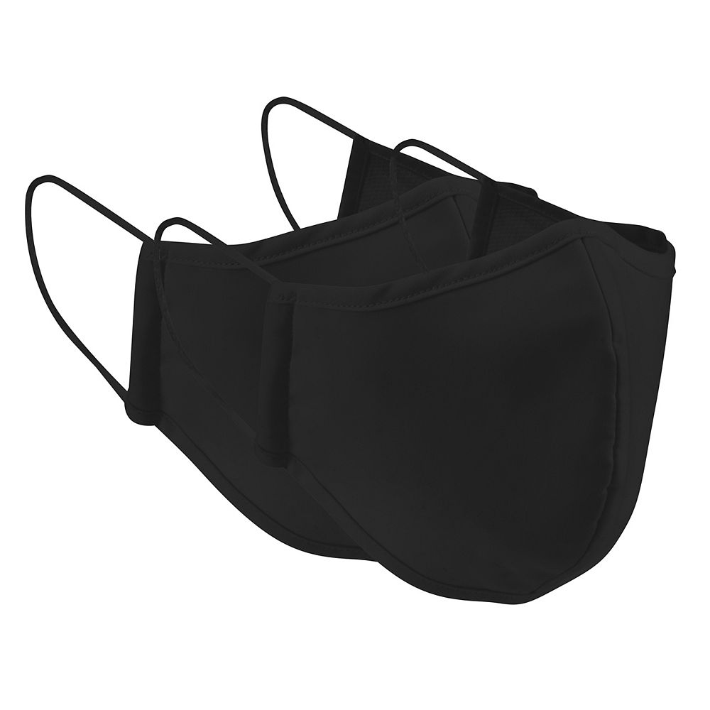Firm Grip Reusable Black Cloth Masks 2 Pack The Home Depot Canada