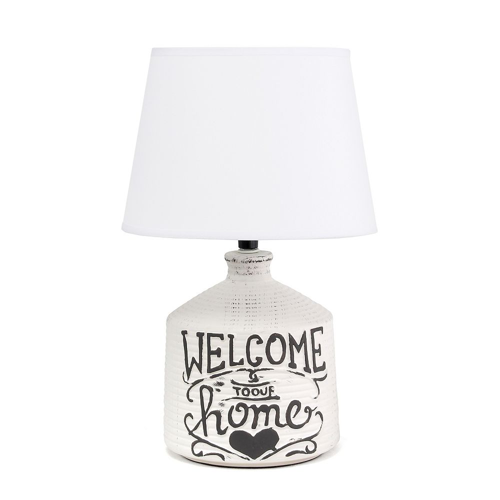 Simple Designs 13 7 Inch Welcome Home, How Tall Should A Foyer Table Lamp Be