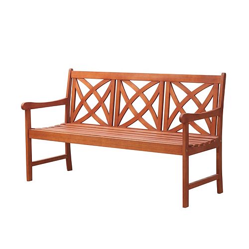 Malibu Outdoor Patio 5-foot Wood Garden Bench