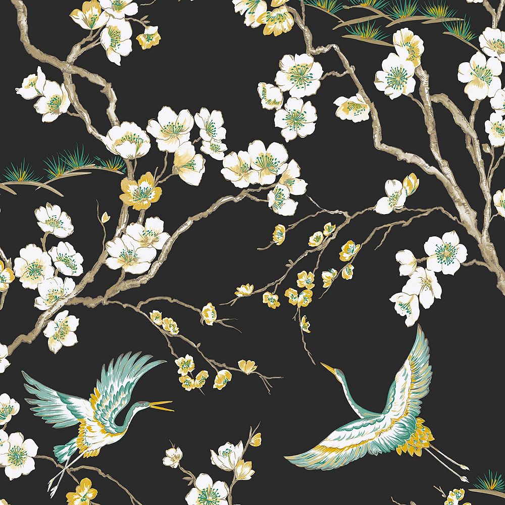 Graham & Brown Wallcoverings Japan Black Removable Wallpaper The Home