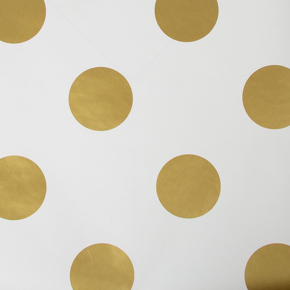 Graham & Brown Wallcoverings Dotty White and Gold Removable Wallpaper
