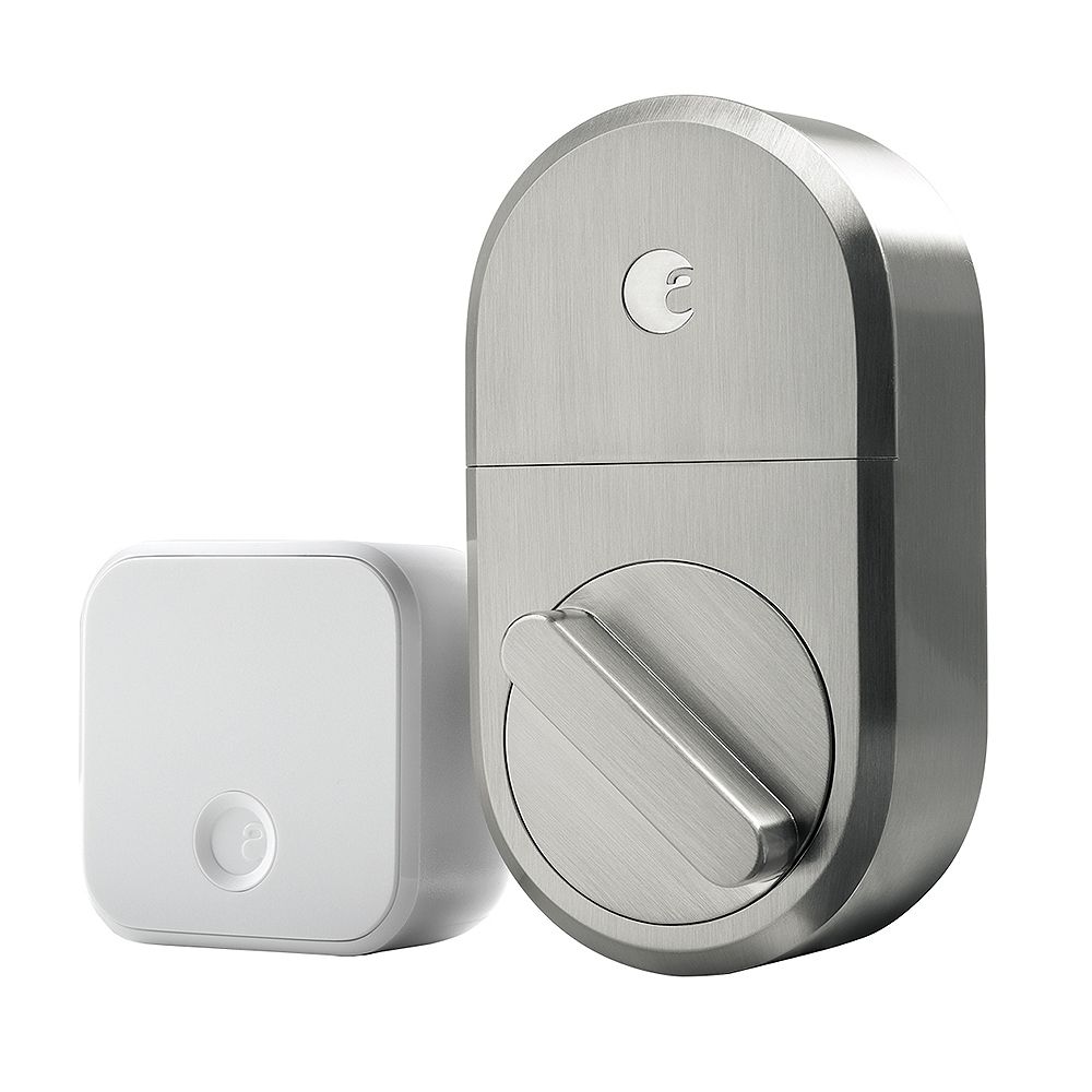 August Home Smart Lock + August Connect (Satin Nickel) | The Home Depot ...