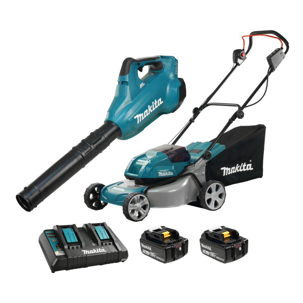 MAKITA 18Vx2 18" Cordless Lawn Mower, With 18Vx2 LXT Cordless Turbo ...