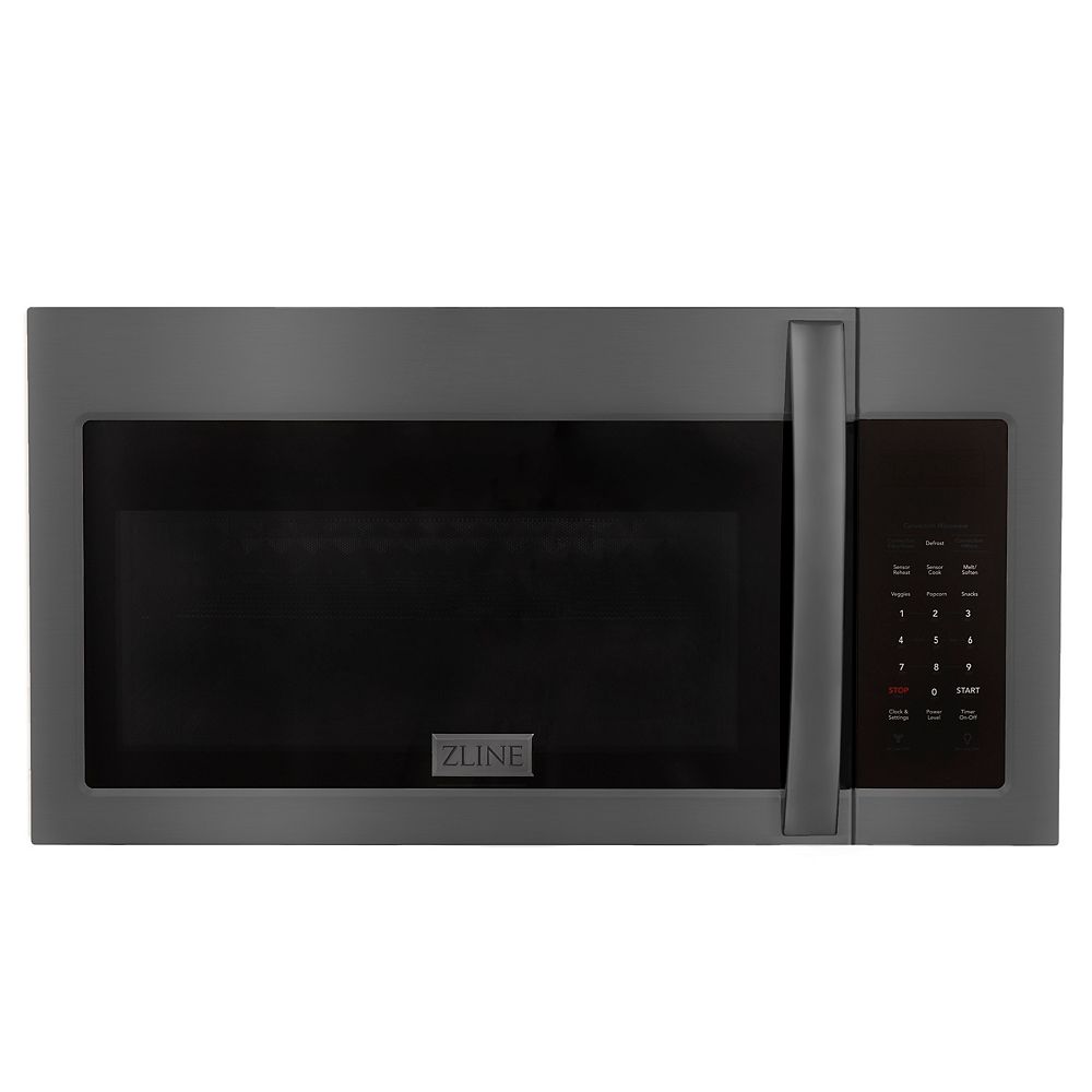 ZLINE Kitchen and Bath Over the Range Microwave Oven in Black Stainless Steel The Home Depot