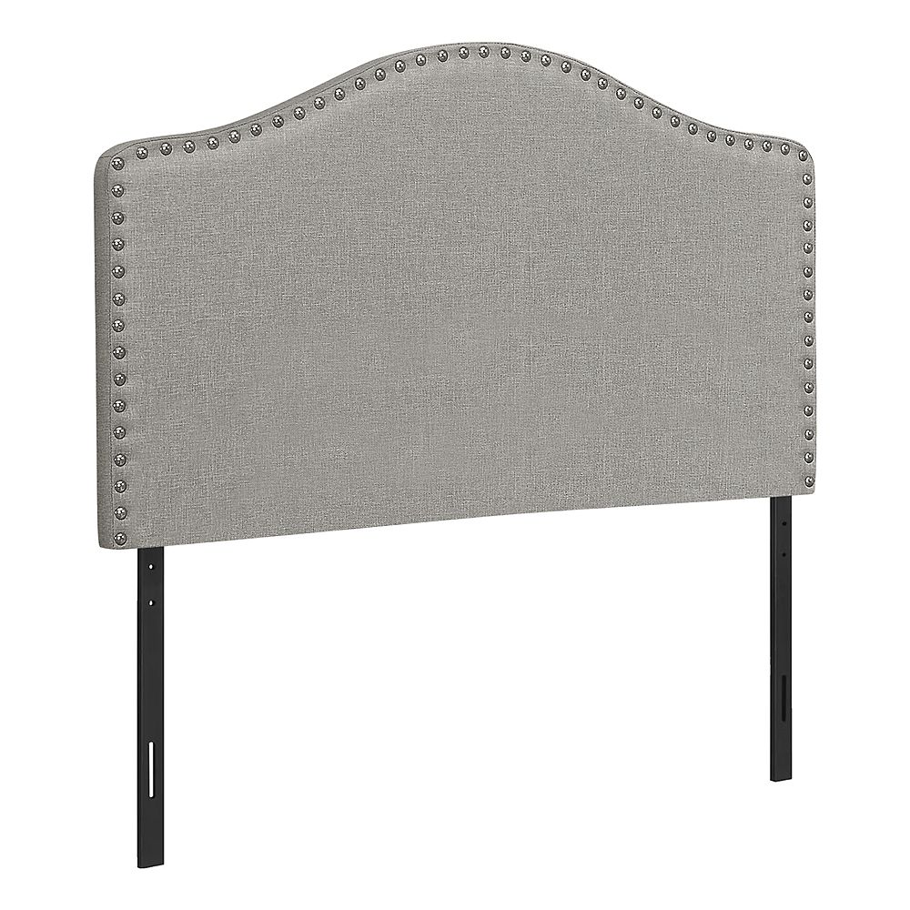 Monarch Specialties Bed Twin Size / Grey Linen Headboard Only The Home Depot Canada