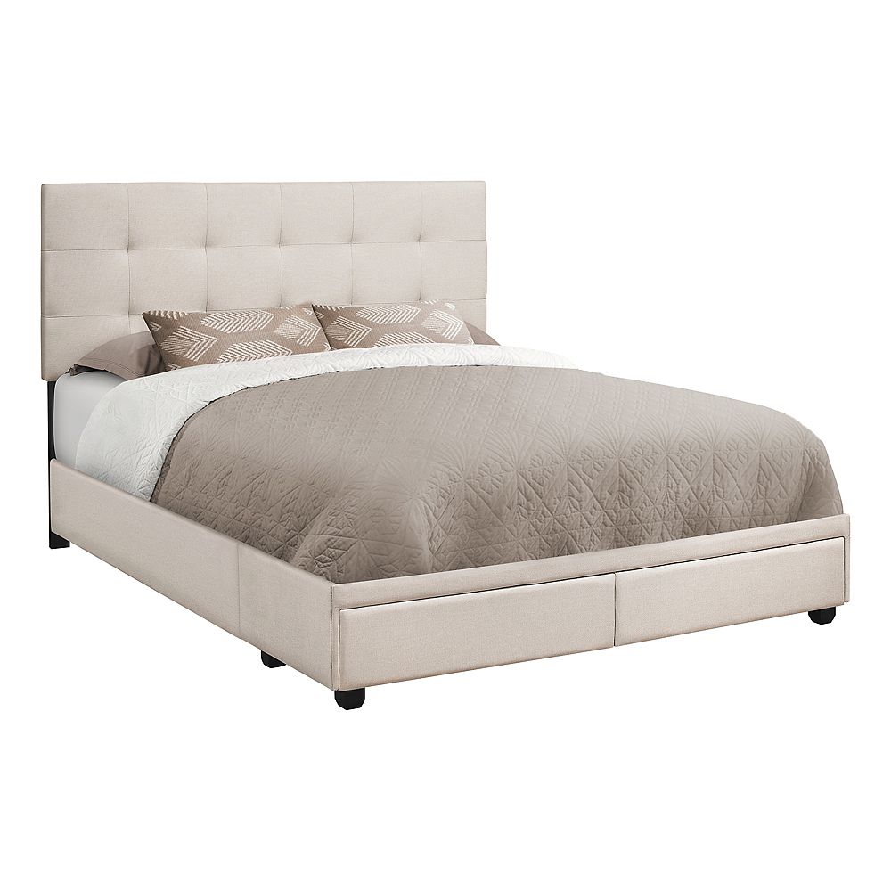 Monarch Specialties Bed Queen Size, Full Bed Frames With Storage Canada