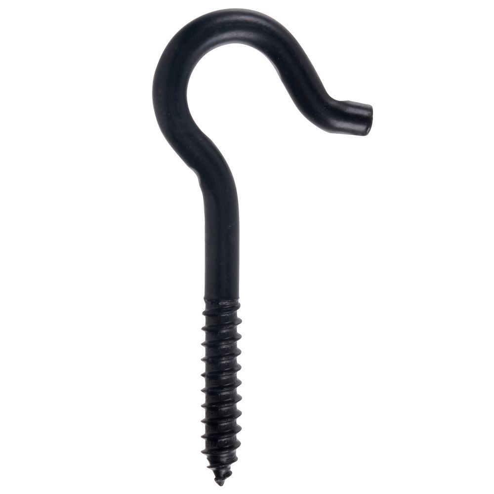 Paulin 3/8X47/8 INCH BLACK HEAVY DUTY SCREW HOOKS 2PCS The Home