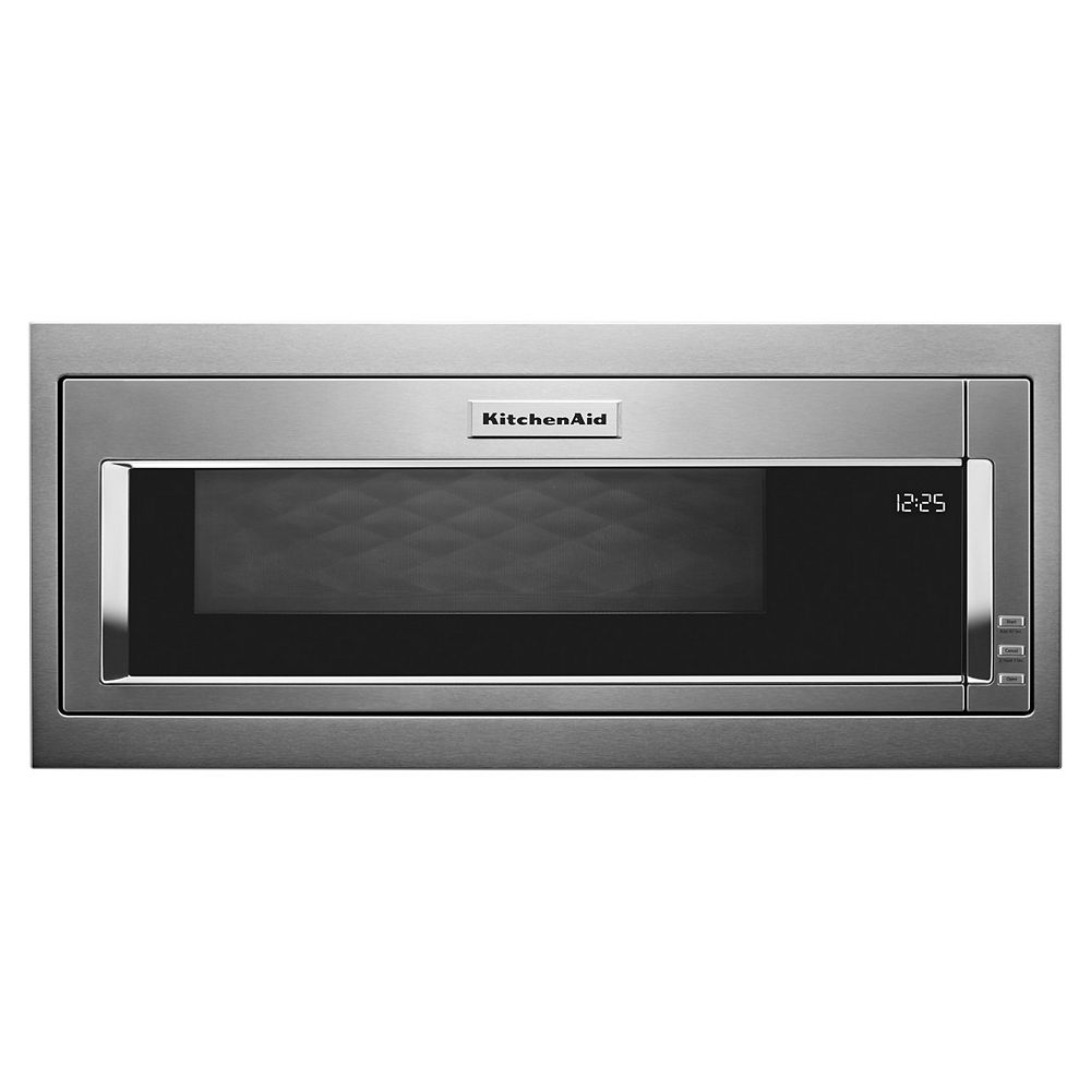 KitchenAid 900 Watt Built-In Low Profile Microwave with Slim Trim Kit