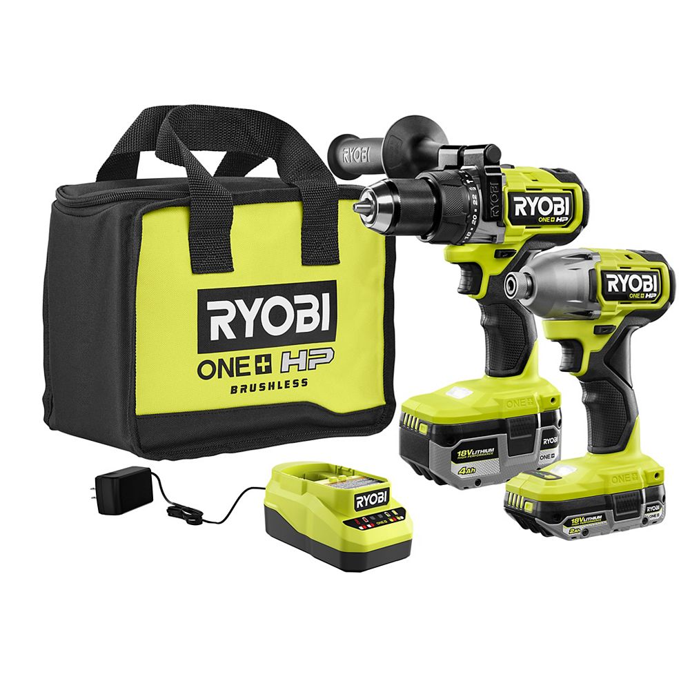 RYOBI 18V ONE+ HP Brushless Cordless Hammer Drill & 3Speed Impact