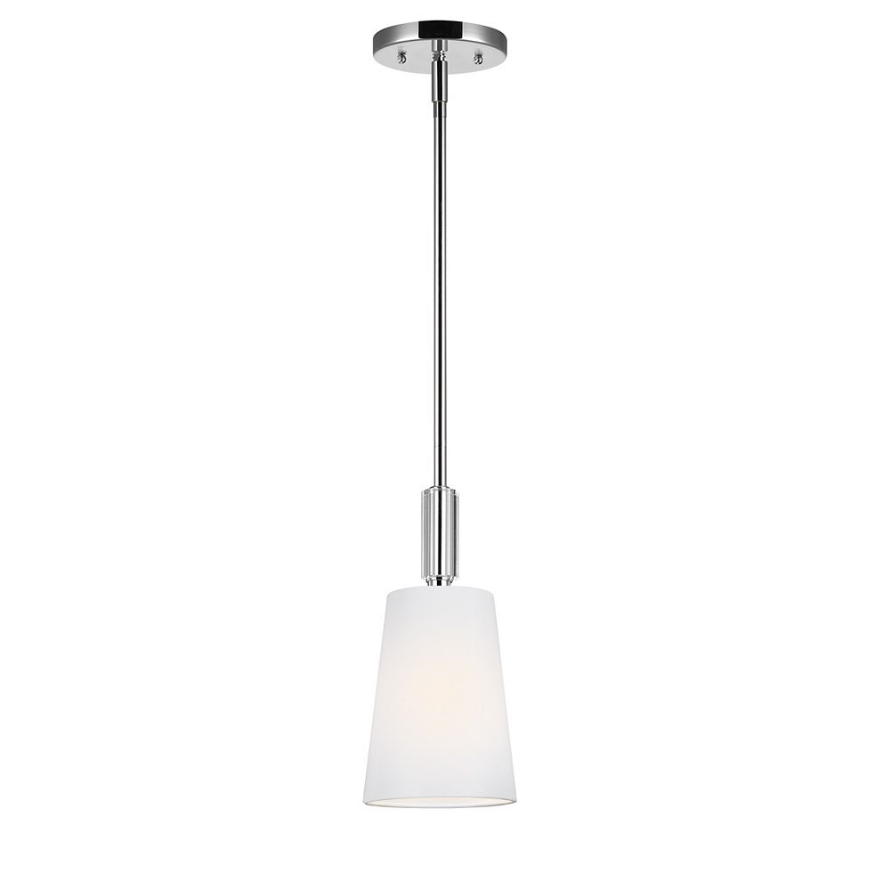 Feiss Collection For Generation Lighting Lismore 1 Light Polished Nickel Mini Pendant The Home Depot Canada