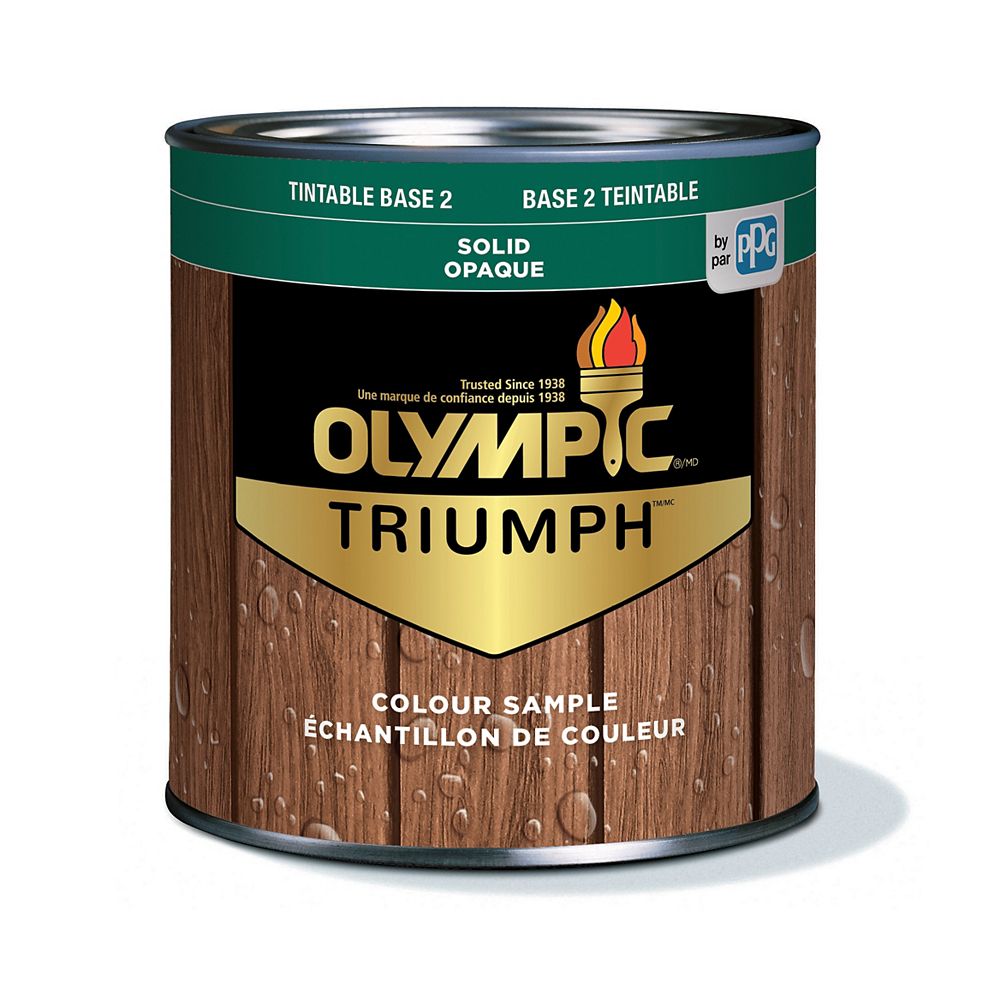 Olympic Triumph Solid Stain plus Sealant Base 2 210 mL The Home Depot Canada