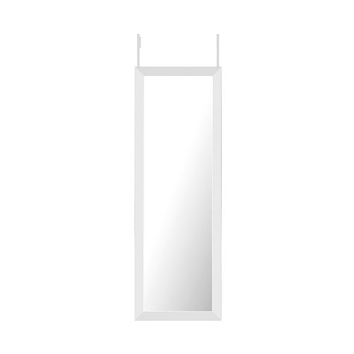 Mirrorize Canada 42x14 White Framed Over The Door Mirror Full Length Rectangle Large Long Home Depot Mirrorize Canada 42x14 White Framed, Over The Door Hanging Mirror Canada