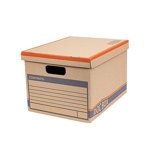 Pratt Retail Specialties 32 Pack Heavy-Duty Document Box with Handles (15 in. L x 10 in. W x 12 in. D)