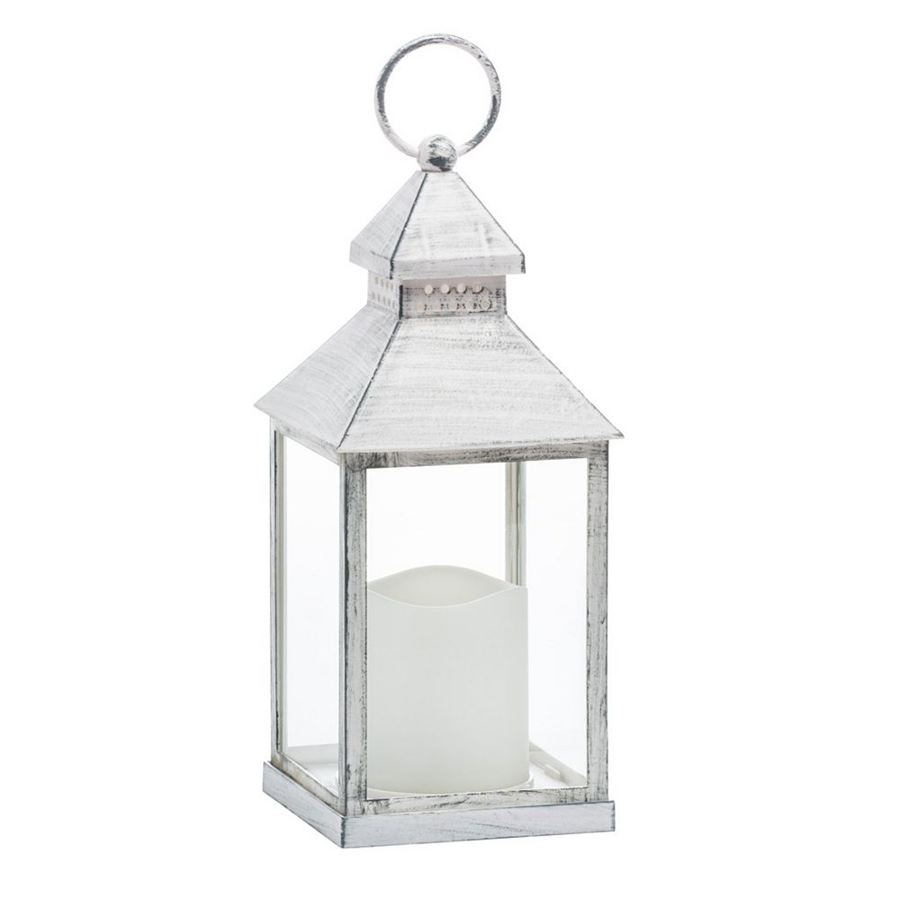 Sterno Home Essentials Flameless LED Candle Lantern Antique White