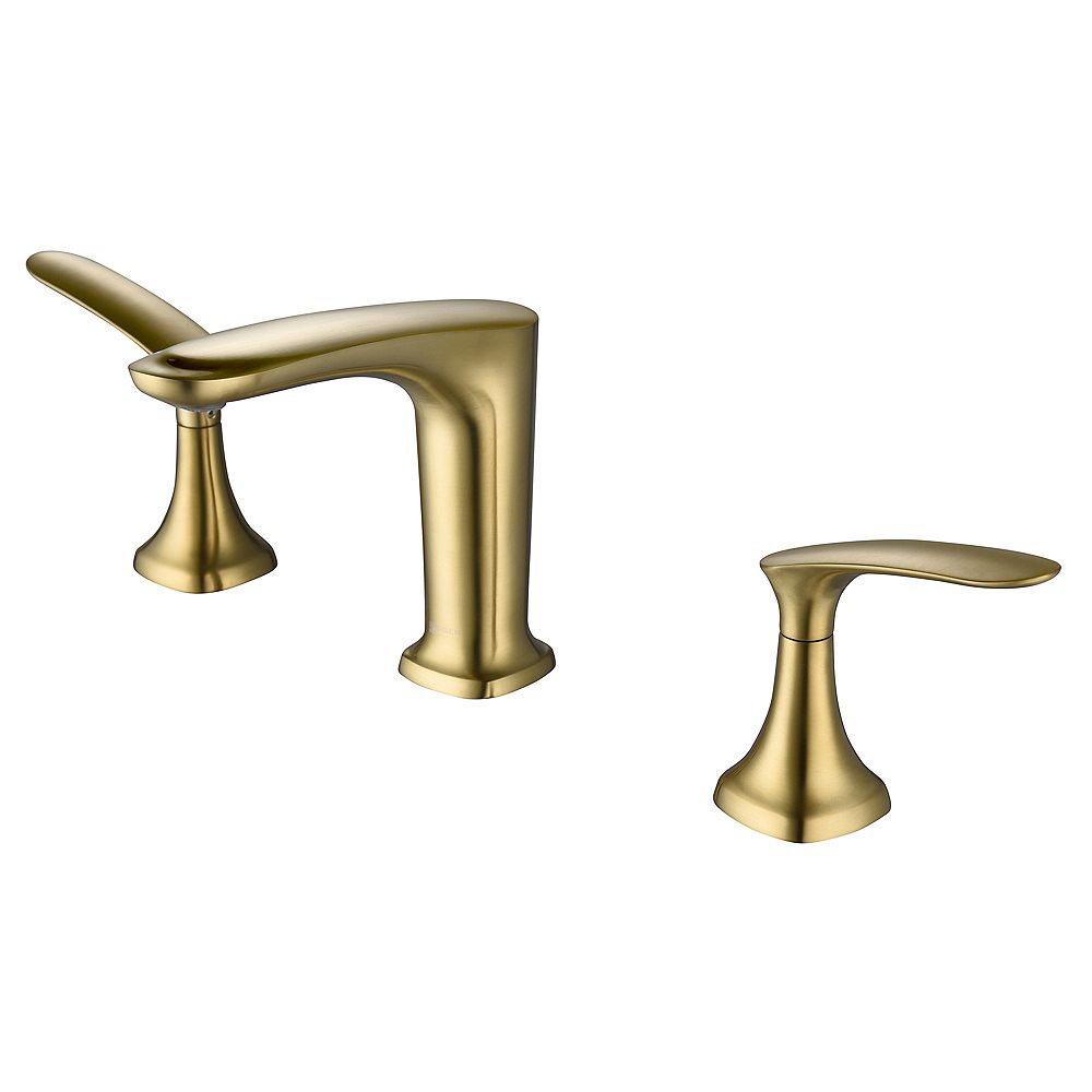 Eisen Home Brianna Widespread 3 Hole Bathroom Sink Faucet With Lever Handles In Brushed Go The Home Depot Canada