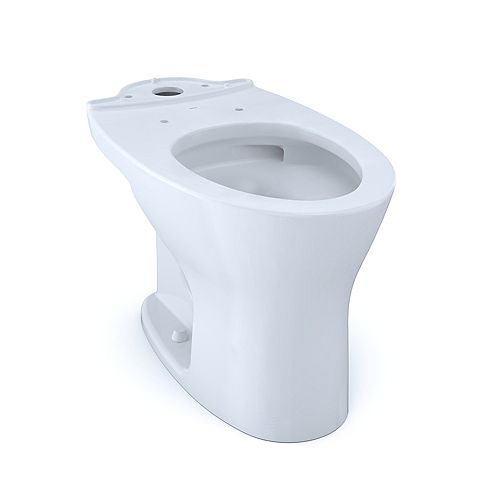 Drake Dual Flush Elongated Universal Height Toilet Bowl, Cotton White