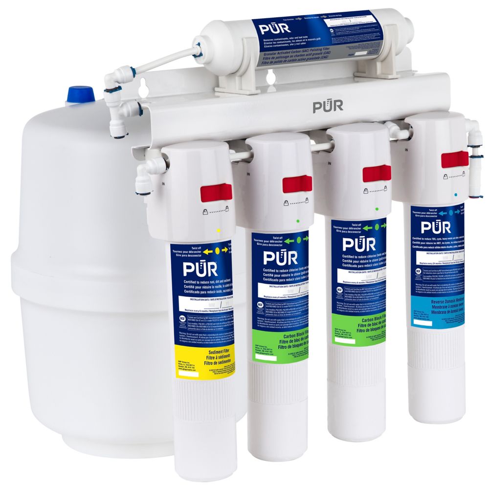 PUR 5-Stage Under Sink Quick-Connect Reverse Osmosis Water Filtration ...