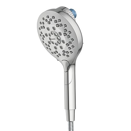 MOEN Aromatherapy 6-Spray 5.6 in. Single Wall Mount Handheld Shower Head with INLY Shower Capsules and Magnetix in Chrome