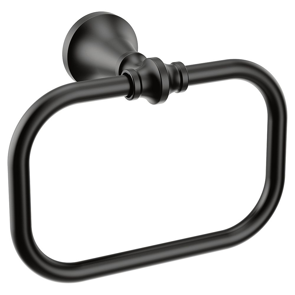 MOEN Hand Towel Ring in Matte Black The Home Depot Canada