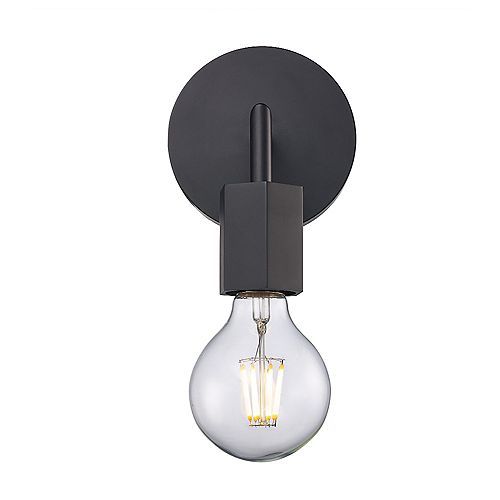 Black Sconces Wall Lights The Home Depot Canada - Home Depot Canada Plug In Wall Sconce