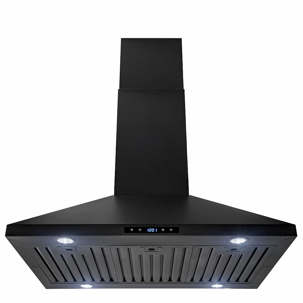 AKDY 36 in. Kitchen Island Mount Range Hood with LED and Touch control