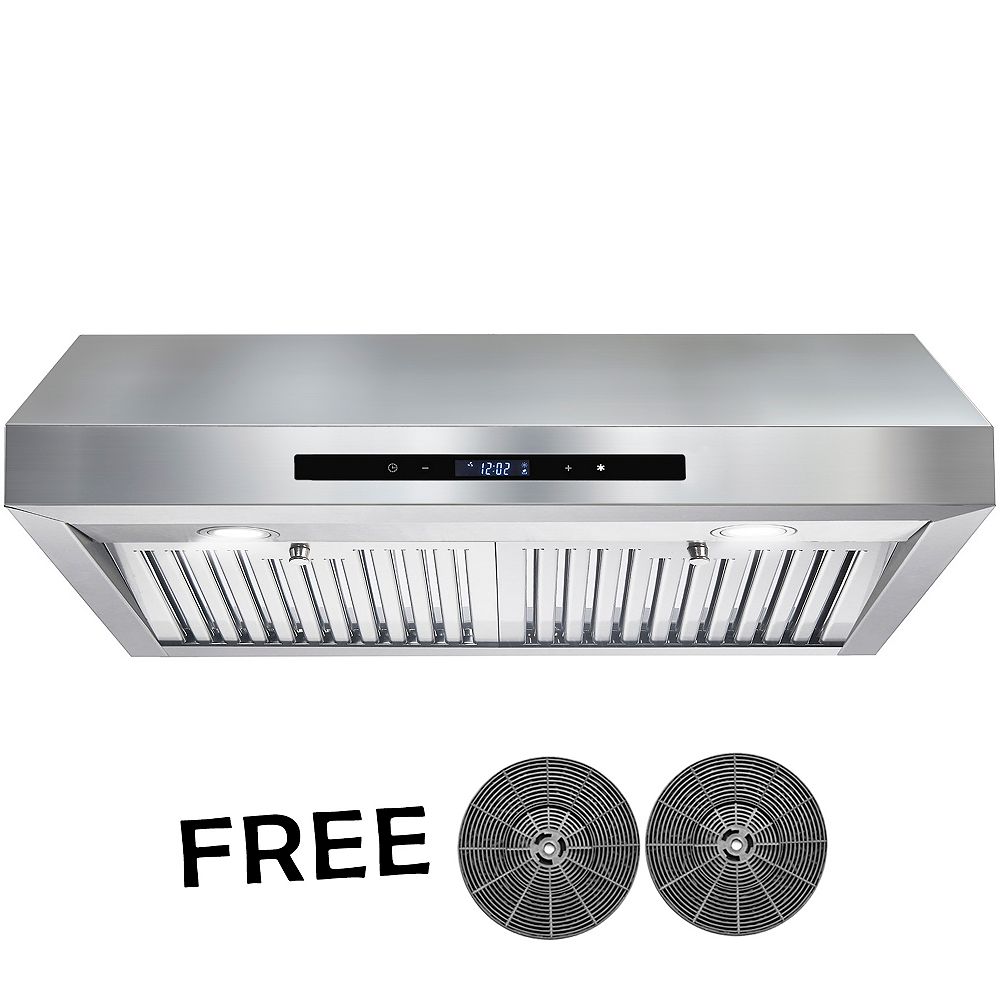 AKDY Hotte de cuisine convertible sous meuble de 30 pouces en acier inoxydable avec pannea AKDY Hotte de cuisine convertible sous meuble de 30 pouces en acier inoxydable avec pannea