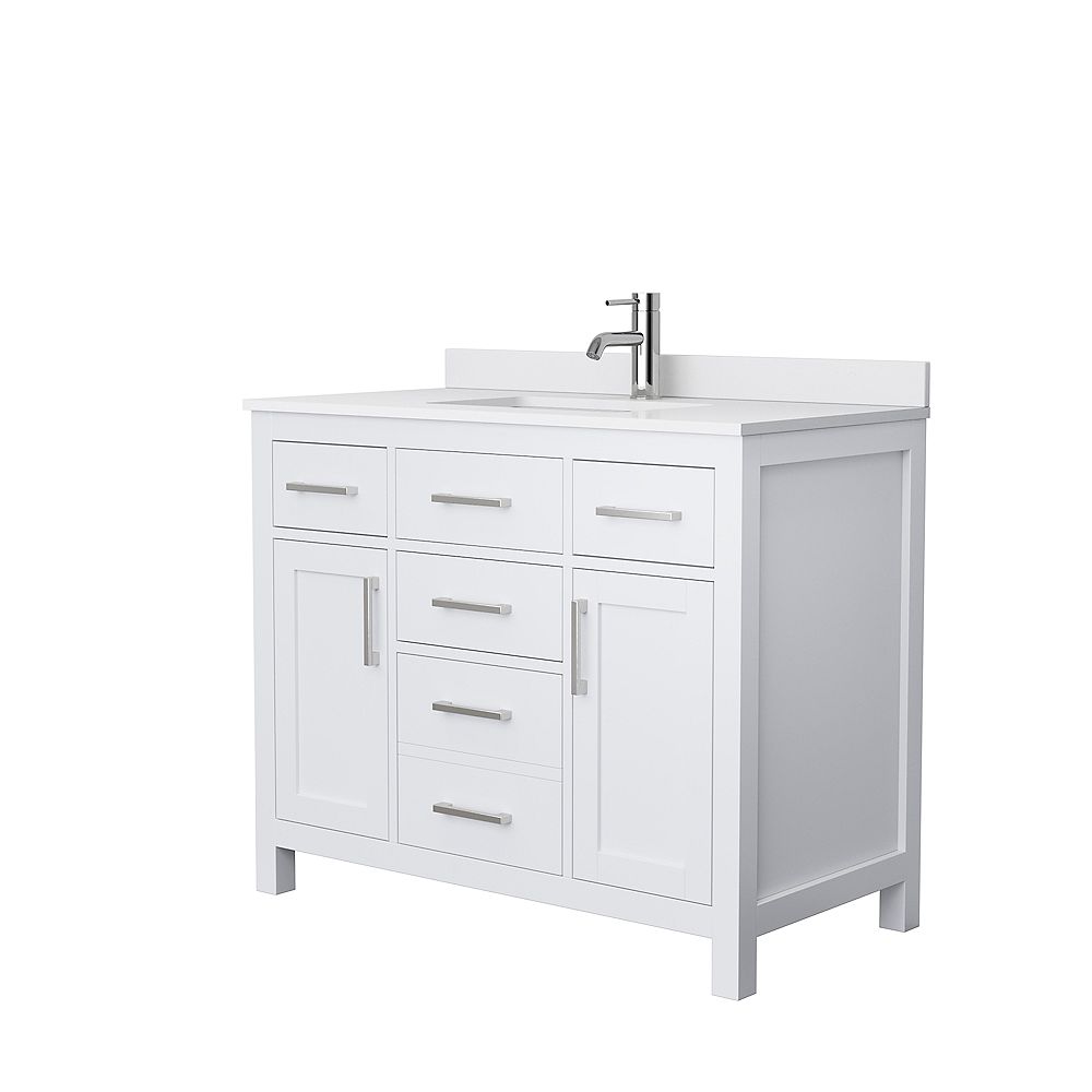 Wyndham Collection Beckett 42 Inch White Single Vanity Wyndham Collection Beckett 42 Inch White Single Vanity