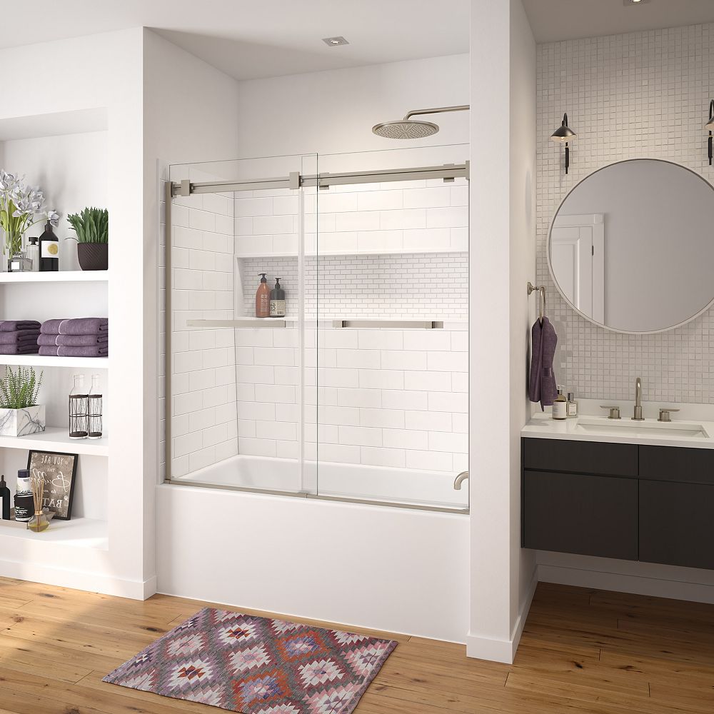 MAAX NexTile 60 in X 30 in X 81 25 in Tub Shower Kit Nomad AFR Right maax-nextile-60-in-x-30-in-x-81-25-in-tub-shower-kit-nomad-afr-right