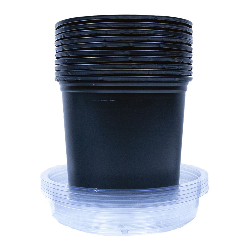 Viagrow 1 Gal. Nursery Pots Saucers 10Pk The Home Depot Canada