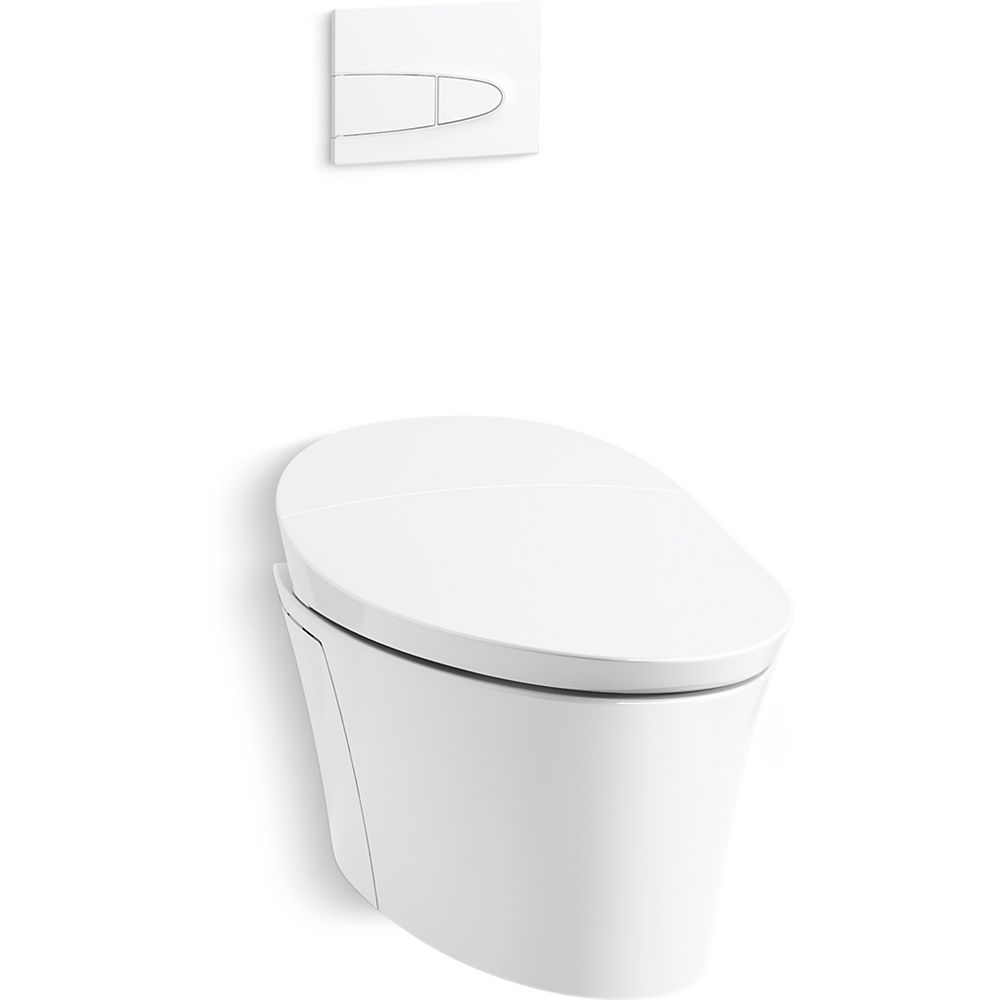 KOHLER Veil Intelligent compact elongated dualflush wall hung toilet