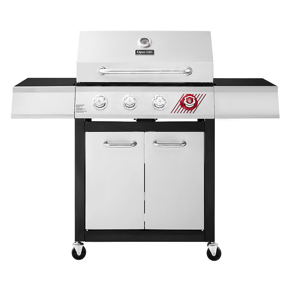 DynaGlo 4Burner Propane Gas Grill w/SearPLUS and SmokeZONE in