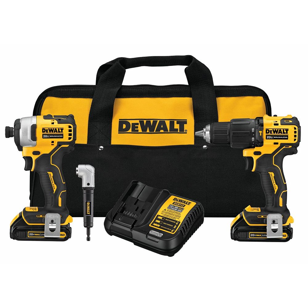 Dewalt 20v Max Atomic Lithium Ion Cordless Brushless Hammer Drill And Impact Combo Kit Wit 2197