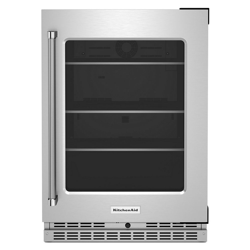 KitchenAid 24 Undercounter Refrigerator with Glass Door and Shelves ...