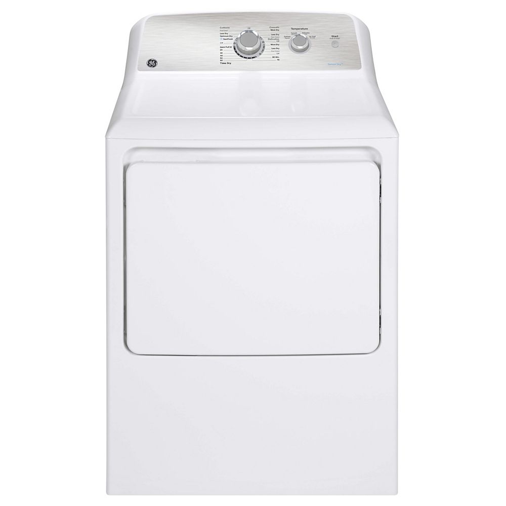 GE 7.2 Cu.Ft. Top Load Electric Dryer in White with SaniFresh Cycle ...