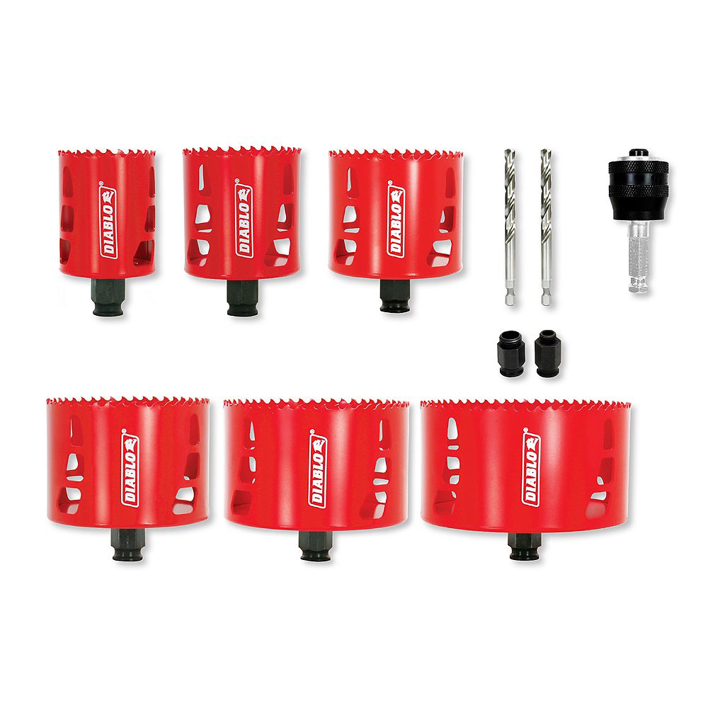 Diablo 2 1/84 3/4Inch BiMetal Multi Project Hole Saw Kit/Set for