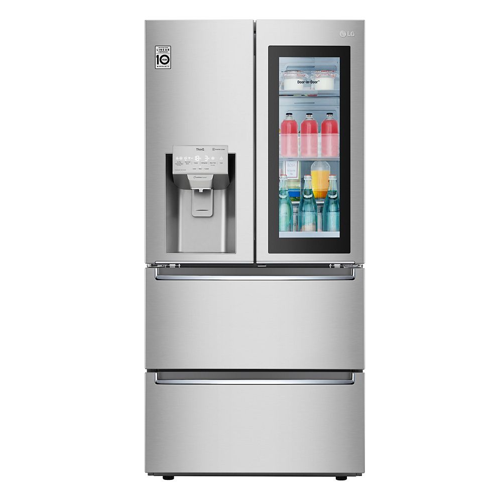 Lg Electronics 33 Inch French Door Refrigerator With Instaview Counter Depth The Home Depot