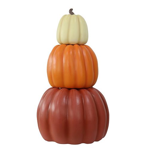 26.5-inch Fall 3-Piece Stacked Pumpkins