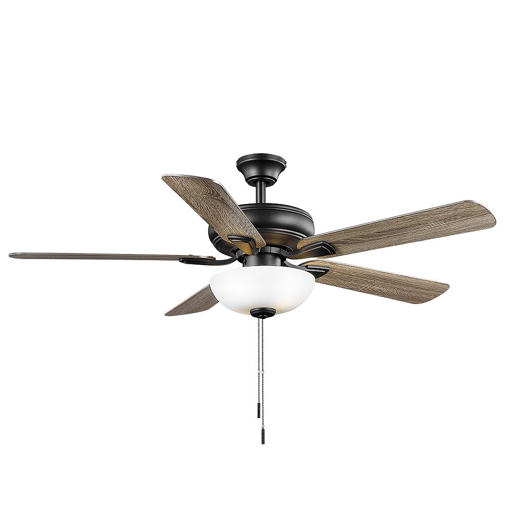 Hampton Bay Rothley Ii 52 Inch Led Matte Black Ceiling Fan With Light Kit The Home Depot Canada