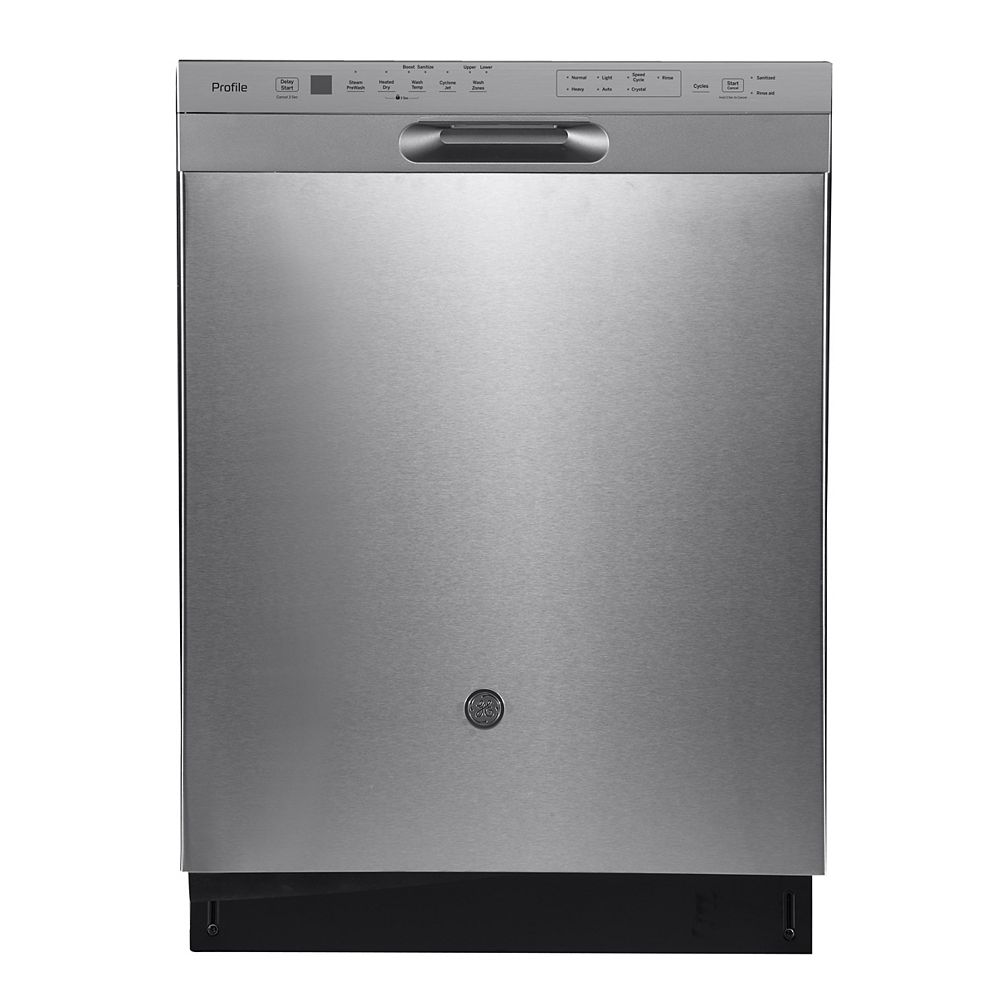 GE Profile 24inch BuiltIn Front Control Dishwasher in Fingerprint