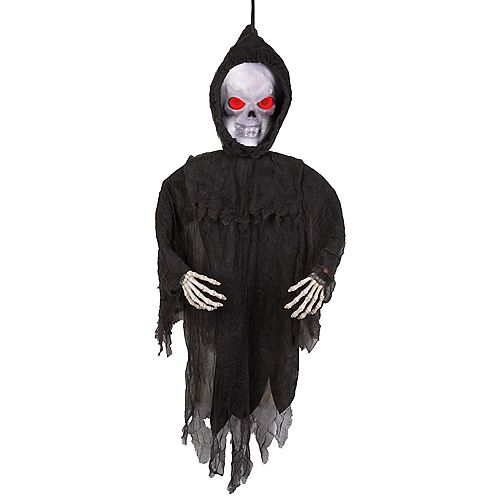 Home Accents Holiday Lighted Hanging Black Reaper Halloween Decoration